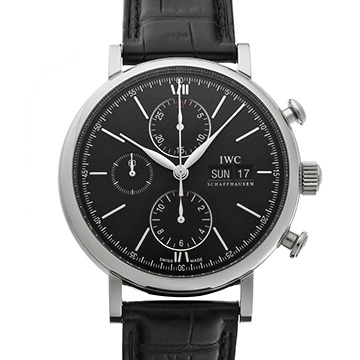 IWC ポートフィノ クロノグラフ IW391008 ブラック メンズ 時計 【中古】【wristwatch】