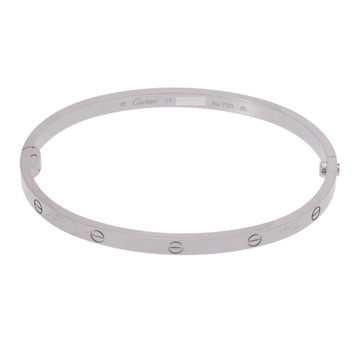 カルティエ ラブブレスレット SM #17 シルバー K18ホワイトゴールド WG レディース ジュエリー 【中古】【jewelry】