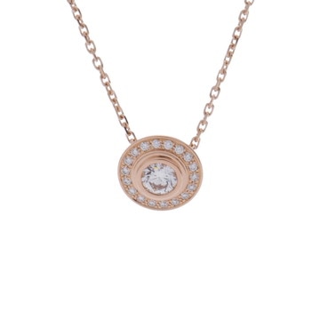 カルティエ ダムールサークル ネックレス 0.19ct ゴールド CRN7412200 K18ピンクゴールド PG レディース ジュエリー 【中古】【jewelry】