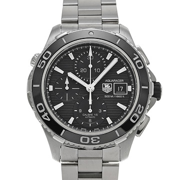 タグ ホイヤー アクアレーサー キャリバー16 クロノグラフ CAK2110.BA0833 ブラック メンズ 時計 【中古】【wristwatch】