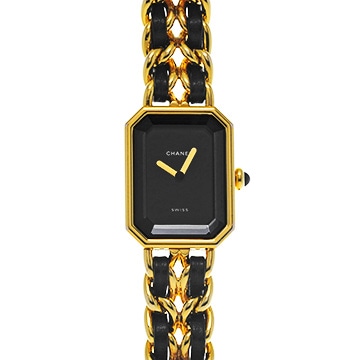 シャネル プルミエール L H0001 ブラック レディース 時計 【中古】【wristwatch】