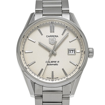タグ ホイヤー カレラ キャリバー5 WAR211B.BA0782 シルバー メンズ 時計 【中古】【wristwatch】