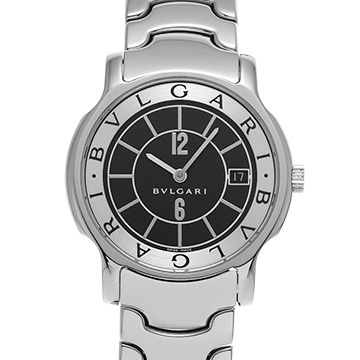 ブルガリ ソロテンポ ST35S ブラック ユニセックス 時計 【中古】【wristwatch】