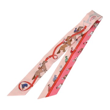 エルメス ツイリー TURF LES COURSES マルチカラー 061144S シルク100％ レディース 【新品】【other】