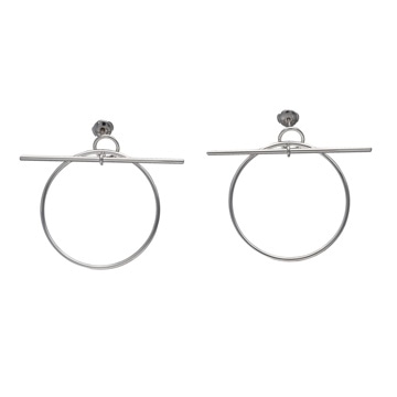 エルメス ループ ピアス MM シルバー シルバー925 レディース ジュエリー 【中古】【jewelry】