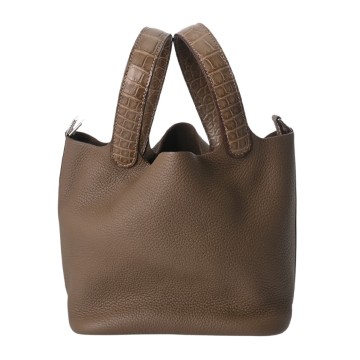 エルメス ピコタン ロックタッチPM エトゥープ トリヨンクレマンス/アリゲーターマット レディース バッグ 【中古】【bag】