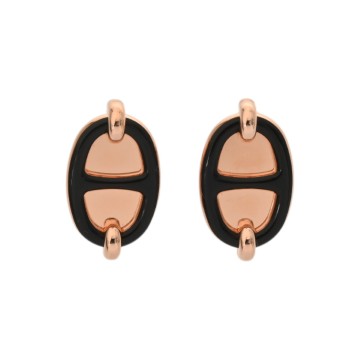 ルイ ヴィトン ピアス ミニ・マイヨン ブラック/ローズゴールド金具 エナメル レディース ジュエリー 【新品】【jewelry】