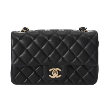 シャネル マトラッセ ミニ クラシック ハンドバッグ  ブラック A69900 ラムスキン レディース バッグ 【中古】【bag】