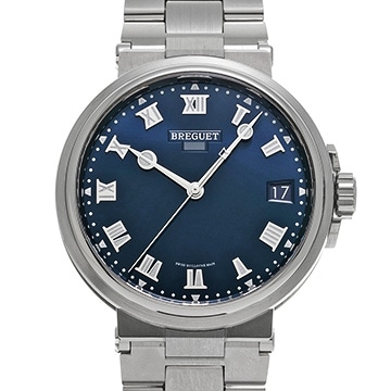 ブレゲ マリーン 5517 5517TI/Y1/TZ0 ブルー メンズ 時計 【中古】【wristwatch】