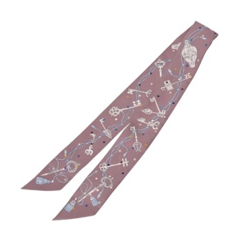 エルメス ツイリー LES CLES A POIS マルチカラー 063871S シルク100％ レディース 【中古】【other】