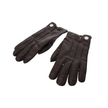 エルメス セリエ グローブ #7.5 ダークブラウン レザー レディース 【中古】【other】