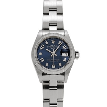 ロレックス オイスターパーペチュアル デイト 69190 ブルー レディース 時計 【中古】【wristwatch】