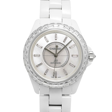 シャネル J12 38MM H3386 ホワイトシェル/ダイヤモンド メンズ 時計 【中古】【wristwatch】