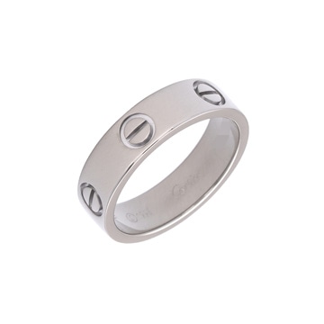 カルティエ ラブリング #55 シルバー K18ホワイトゴールド WG レディース ジュエリー 【中古】【jewelry】