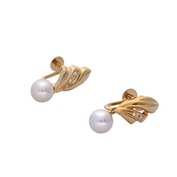 ポーラ パールイヤリング イエロー K18イエローゴールド YG レディース ジュエリー 【中古】【jewelry】
