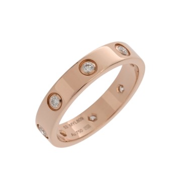 カルティエ ミニラブリング 8PD #53 ピンク K18ピンクゴールド PG レディース ジュエリー 【中古】【jewelry】