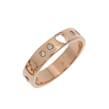 グッチ アイコンスモールリング 10PD ピンク K18ピンクゴールド PG レディース ジュエリー 【中古】【jewelry】