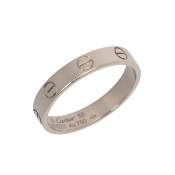 カルティエ ミニラブリング #55 シルバー K18ホワイトゴールド WG レディース ジュエリー 【中古】【jewelry】