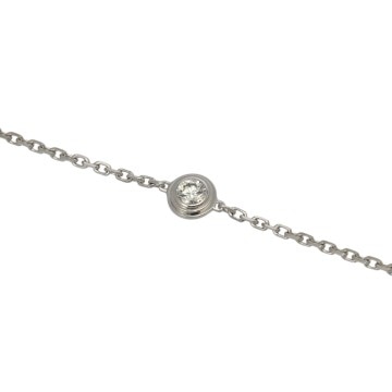 カルティエ ダムール ブレスレット XS 一粒ダイヤ シルバー K18ホワイトゴールド WG レディース ジュエリー 【中古】【jewelry】