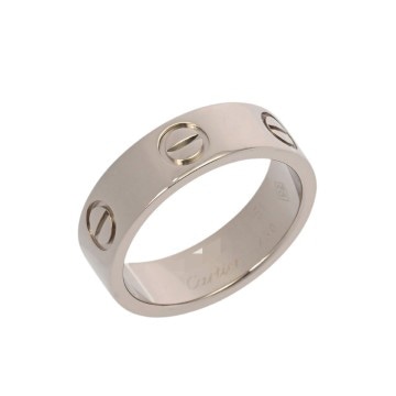 カルティエ ラブリング #51 シルバー K18ホワイトゴールド WG レディース ジュエリー 【中古】【jewelry】