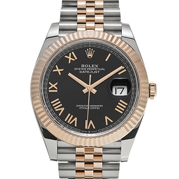 ロレックス デイトジャスト 41 126331 ブライトブラック メンズ 時計 【中古】【wristwatch】