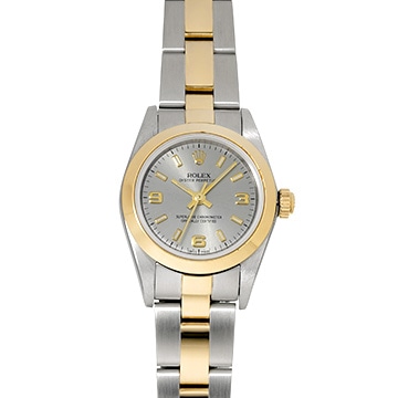 ロレックス オイスターパーペチュアル 76183 グレー レディース 時計 【中古】【wristwatch】