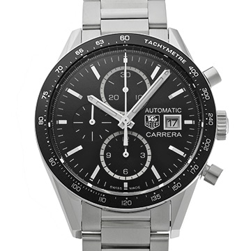 タグ ホイヤー カレラ キャリバー1887 クロノグラフ CV201AL.BA0723 ブラック メンズ 時計 【中古】【wristwatch】
