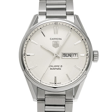タグ ホイヤー カレラ キャリバー5 デイデイト WAR201B.BA0723 シルバー メンズ 時計 【中古】【wristwatch】