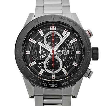 タグ ホイヤー カレラ キャリバーホイヤー01 クロノグラフ CAR2A1W.BA0703 スケルトン メンズ 時計 【中古】【wristwatch】
