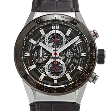タグ ホイヤー カレラ キャリバーホイヤー01 クロノグラフ CAR201U.FC6405 ブラウン メンズ 時計 【中古】【wristwatch】