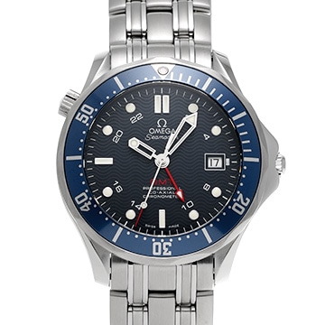 オメガ シーマスター ダイバー300 コーアクシャル GMT 2535.80 ブルー メンズ 時計 【中古】【wristwatch】