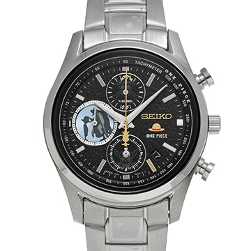 セイコー ワンピース 25周年記念モデル 7T92-HDN0 ブラック メンズ 時計 【中古】【wristwatch】
