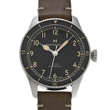 ハミルトン カーキ アビエーション H76205530 ブラック メンズ 時計 【中古】【wristwatch】
