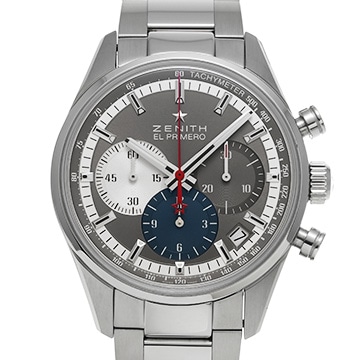 ゼニス クロノマスター エル・プリメロ 36000VPH 03.2150.400/26.M2150 グレー メンズ 時計 【中古】【wristwatch】