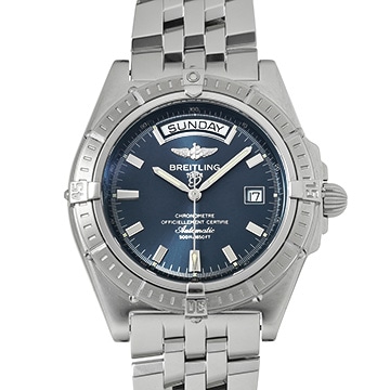 ブライトリング ヘッドウィンド デイデイト A45355 ブルー メンズ 時計 【中古】【wristwatch】
