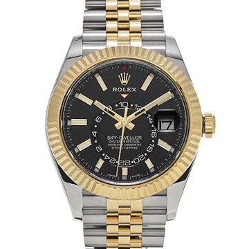 ロレックス スカイドゥエラー 326933 ブライトブラック メンズ 時計 【中古】【wristwatch】