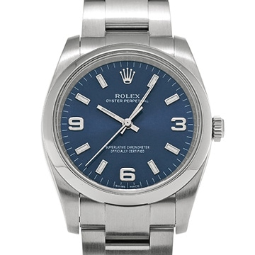 ロレックス オイスターパーペチュアル 114200 ブルー メンズ 時計 【中古】【wristwatch】