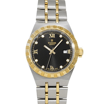 チューダー / チュードル ロイヤル 28303 ブラック/ダイヤモンド レディース 時計 【中古】【wristwatch】