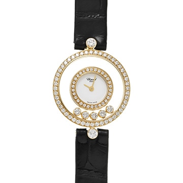 ショパール ハッピーダイヤモンド 20/3957 ホワイト/ダイヤモンド レディース 時計 【中古】【wristwatch】