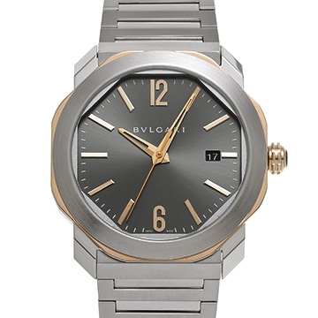 ブルガリ オクト ローマ OCP41SG ブラック メンズ 時計 【中古】【wristwatch】