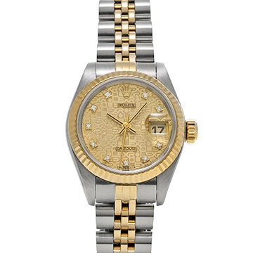 ロレックス デイトジャスト 26 69173G シャンパンコンピュータ/ダイヤモンド レディース 時計 【中古】【wristwatch】