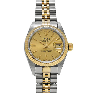 ロレックス デイトジャスト 69173 シャンパン レディース 時計 【中古】【wristwatch】