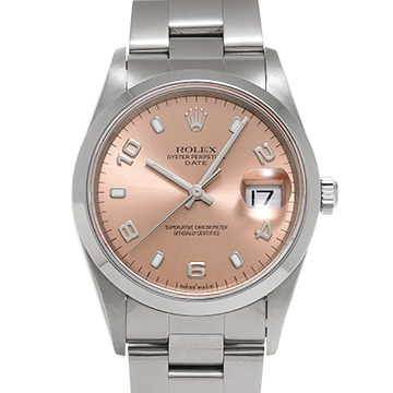 ロレックス オイスターパーペチュアル デイト 15200 ピンク メンズ 時計 【中古】【wristwatch】