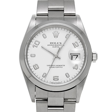 ロレックス オイスターパーペチュアル デイト 15200 ホワイト メンズ 時計 【中古】【wristwatch】