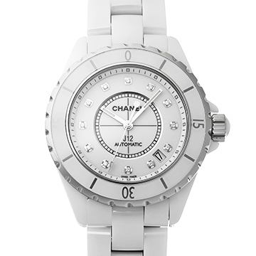 シャネル J12 38MM H1629 ホワイト/ダイヤモンド メンズ 時計 【中古】【wristwatch】