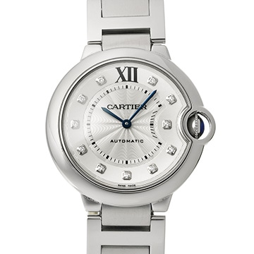 カルティエ バロンブルー ドゥ カルティエ 36ｍｍ WE902075 シルバー/ダイヤモンド ユニセックス 時計 【中古】【wristwatch】