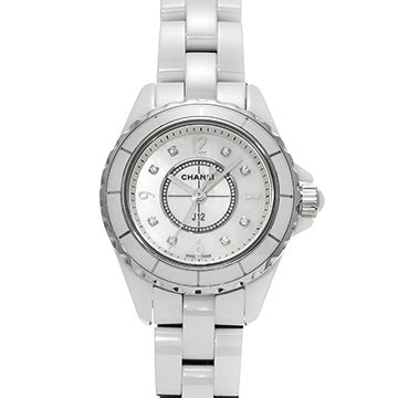 シャネル J12 29MM H2570 ホワイトシェル/ダイヤモンド レディース 時計 【中古】【wristwatch】