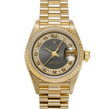ロレックス デイトジャスト 69178MA シャンパン/グレー/ミリヤードダイヤモンド レディース 時計 【中古】【wristwatch】