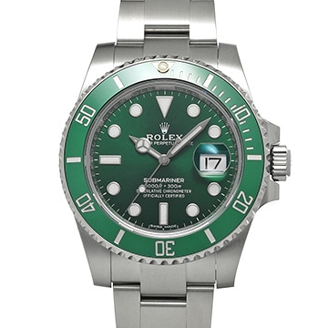 ロレックス サブマリーナ デイト 116610LV グリーン メンズ 時計 【中古】【wristwatch】