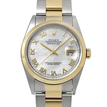 ロレックス デイトジャスト 16203NR ホワイトシェル メンズ 時計 【中古】【wristwatch】